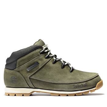 Timberland Férfi Euro Sprint Mid Cut Hiker Túrabakancs Olivazöld